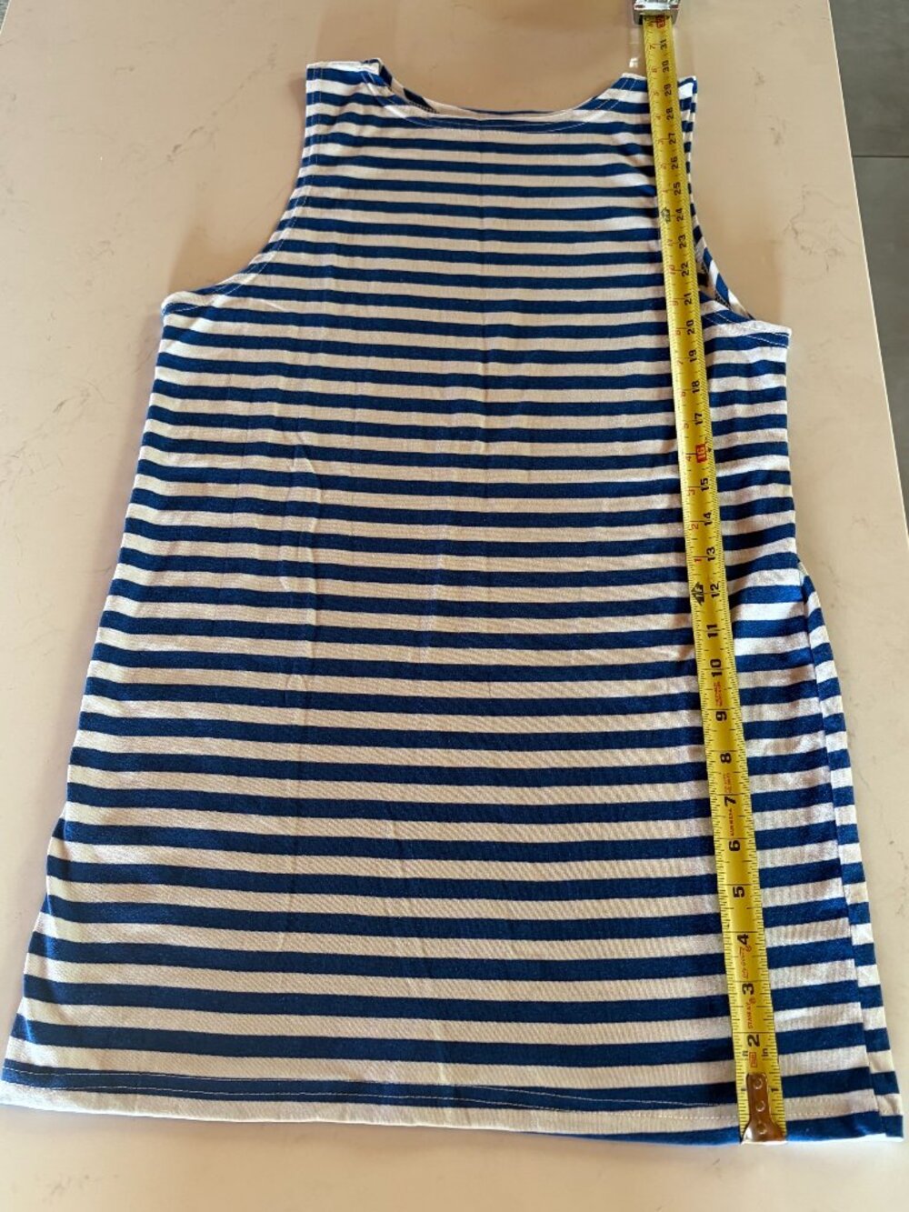 Blue White Striped Cotton Beach Dress Cover Up Women S 4 6